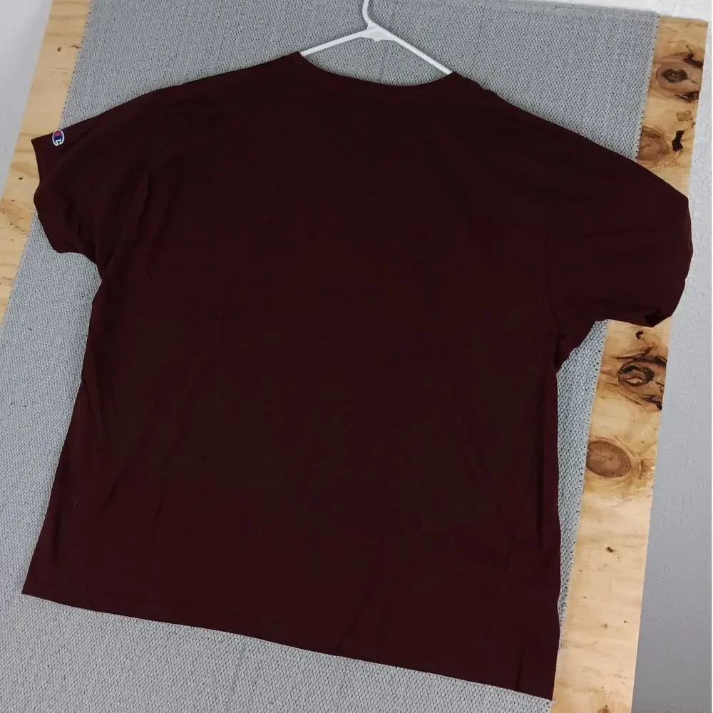 Champion Texas A&M T-Shirt Men's 2XL Maroon Red Logo Spellout Embroidered Preppy - Picture 8 of 12